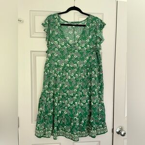 Max Studio Green Floral Dress